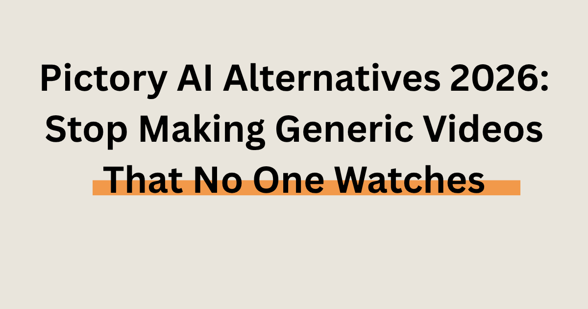 Pictory AI alternatives 2026 article preview showing best AI video tools comparison