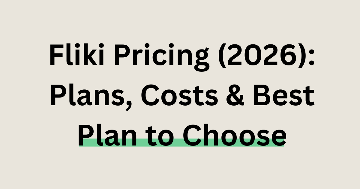 Fliki pricing plans 2026 comparison showing costs features and best plan to choose