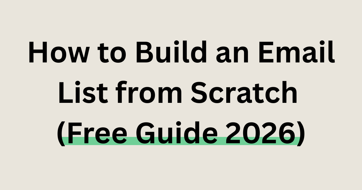 build an email list from scratch dashboard showing landing page and email marketing setup